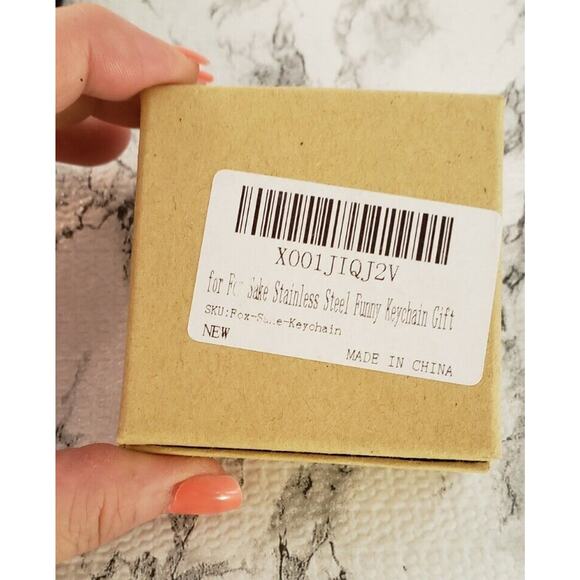 L Parkin "For Fox Sake" Keychain, Stainless Steel, Funny Gift NIB - Picture 8 of 8